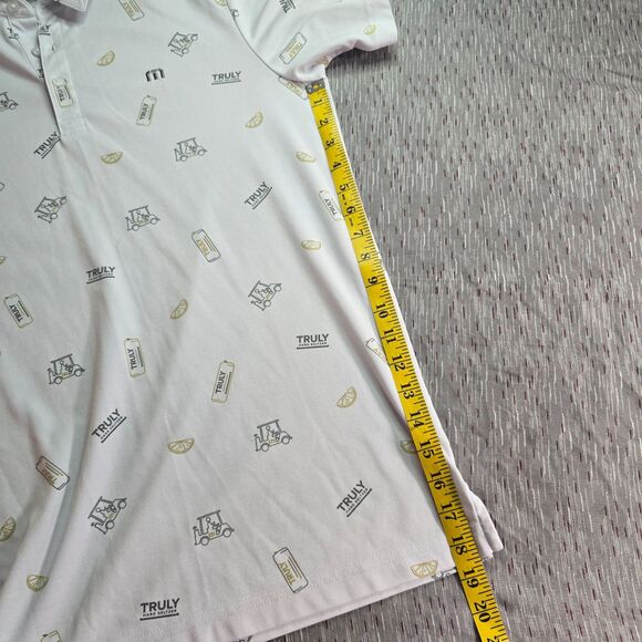 TravisMathew x Truly Men's White Golf Polo M – Limited Edition Promotional Shirt - Picture 13 of 13